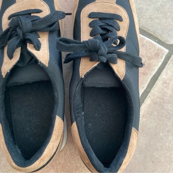 LOFT Womens 7.5 Brown & Black Lace Up Colorblock Casual Sneakers Everyday Sporty - Picture 5 of 9